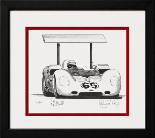 1966. Chaparral 2E by Danny Day | Phil Hill Autographed |