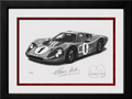 Ford GT40 Mk IV by Danny Day | Carroll Shelby Autographed COA Framed