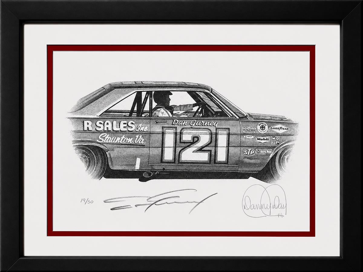 Ford Riverside Nascar Winner by Danny Day | Dan Gurney Autographed