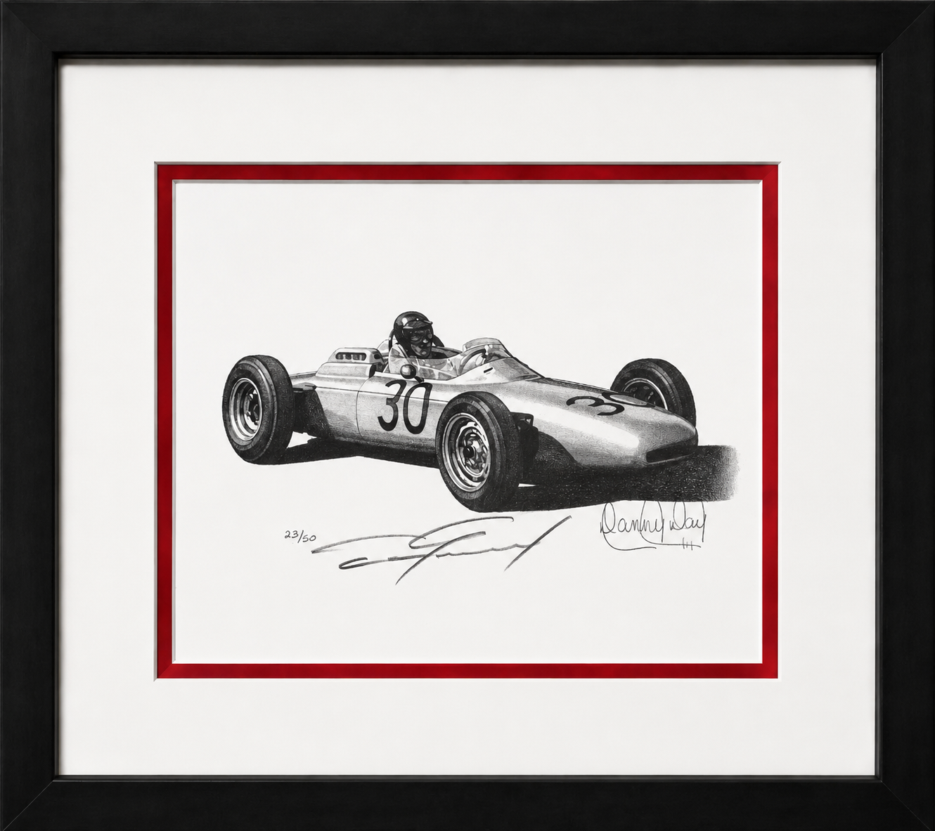 Porsche 804 Formula 1 Winner by Danny Day | Dan Gurney Autographed | Framed