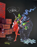 Michael Godard Ollie Capone G Edition Pamela Anderson Signed Embellished Canvas