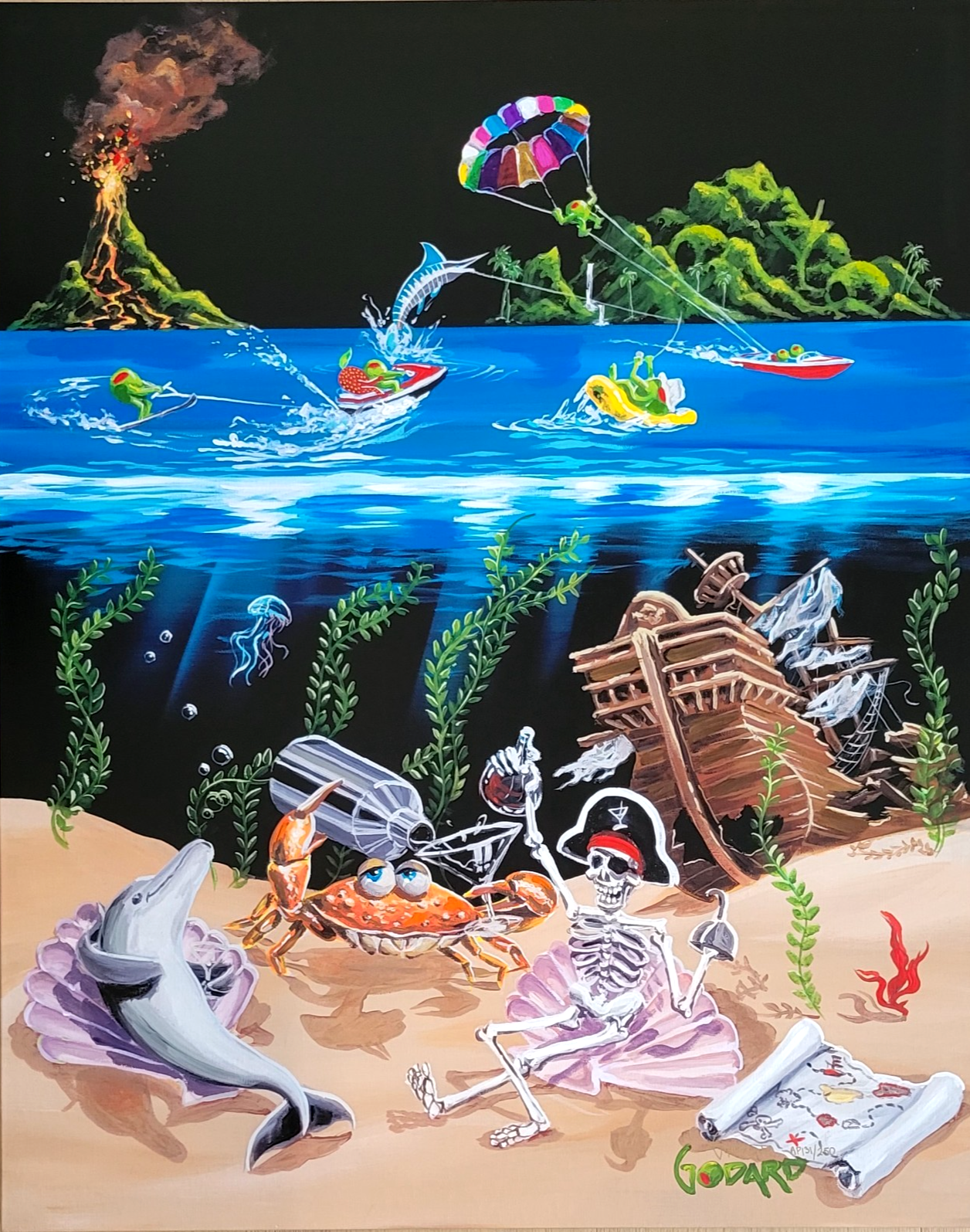 MICHAEL GODARD Sand Bar II Signed Giclée Canvas Artist Proof 131/500