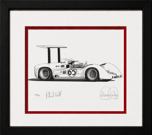 1966 Chaparral 2E by Danny Day | Phil Hill Autographed |