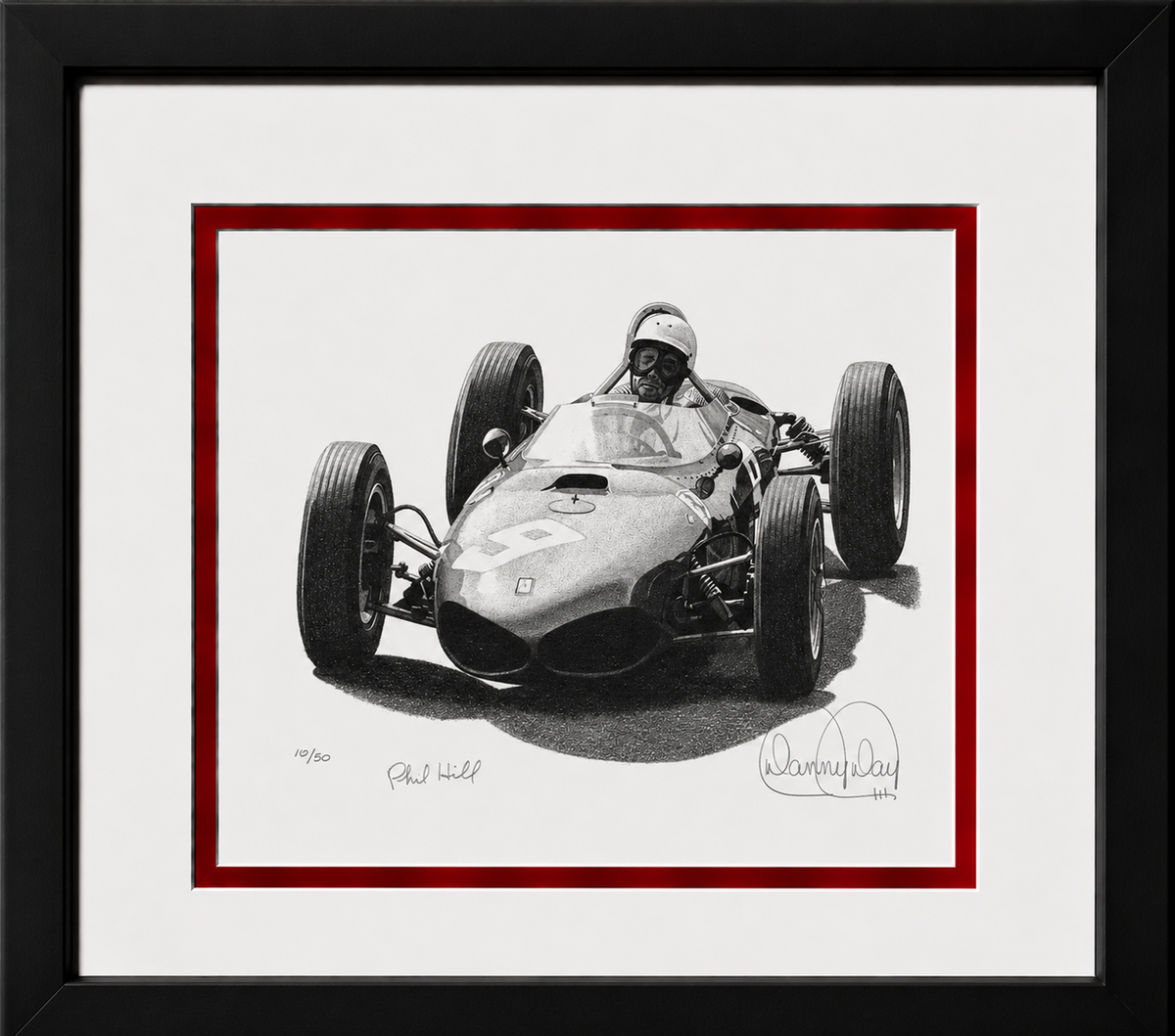 Ferrari 156 "Sharknose" F1 by Danny Day | Phil Hill Autographed COA