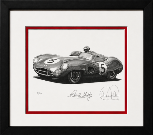 1959 Aston Martin DBR1 Le Mans Winner by Danny Day | Carroll Shelby Autographed