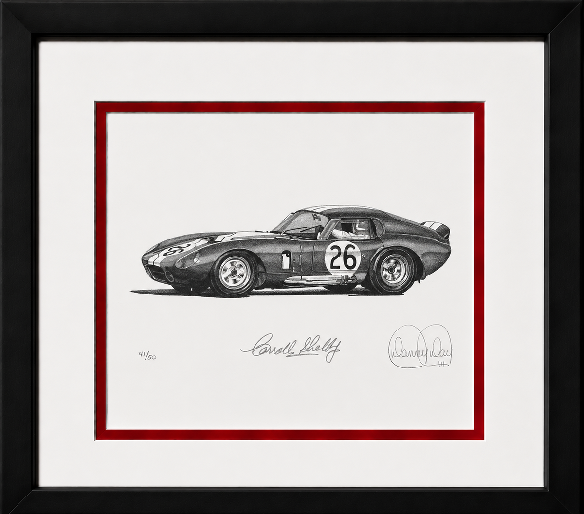#26 Shelby Daytona Coupe by Danny Day | Carroll Shelby Autographed | Framed